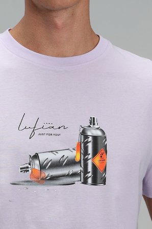 Andy Modern Grafik Tişört Lila