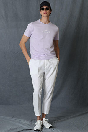 Tony Modern Grafik T- Shirt Lila