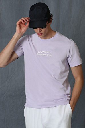 Tony Modern Grafik T- Shirt Lila