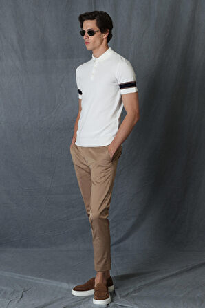 Alvı Smart Erkek Chino Pantolon Slim Fit Toprak