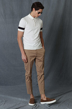 Alvı Smart Erkek Chino Pantolon Slim Fit Toprak