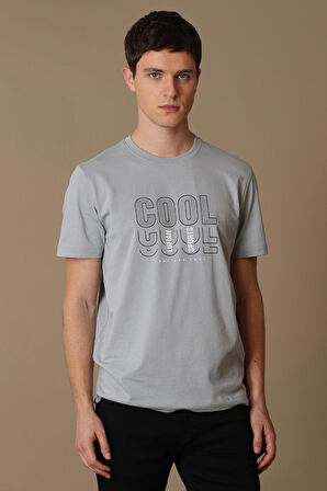 Maya Modern Grafik T- Shirt Gri