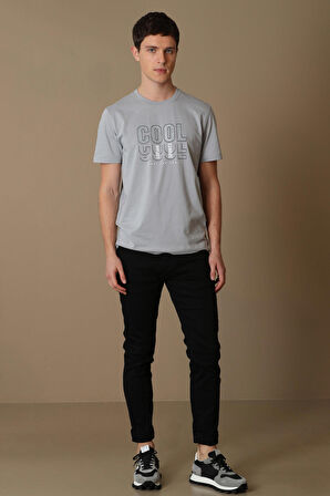 Maya Modern Grafik T- Shirt Gri
