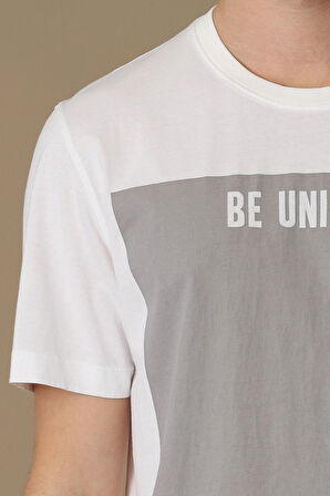 Rıchard Modern Grafik T- Shirt Beyaz