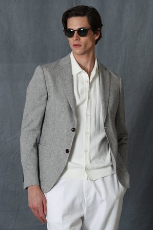Phılıp Spor Erkek Blazer Ceket Slim Fit Gri