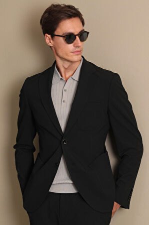 Jack Spor Erkek Blazer Ceket Slim Fit Siyah