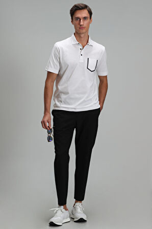 Lufian Erkek Hope Smart Polo Yaka T-Shirt 111040142 Kırık Beyaz