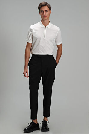 Lufian Erkek Babel Smart Polo Yaka T-Shirt 111040132 Kırık Beyaz
