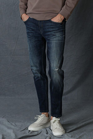 Lucas Smart Jean Erkek Pantolon Slim Fit Mavi