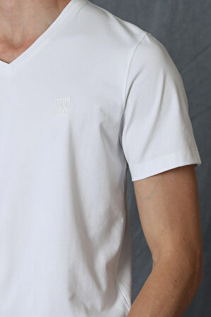 Tuna Modern Grafik T- Shirt Beyaz