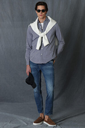 Davıd Smart Jean Erkek Pantolon Slim Fit Mavi