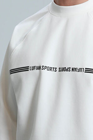 Lufian Erkek Range Sweatshirt 112030119 Kırık Beyaz