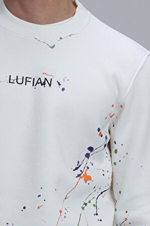 Lufian Erkek Alexander Sweatshirt 112030109 Kırık Beyaz