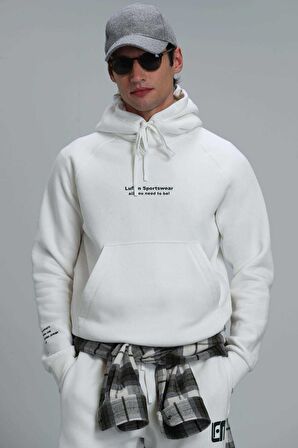 Lufian Erkek Luıs Sweatshirt 112030122 Kırık Beyaz
