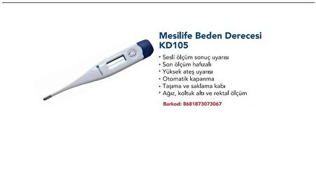 Mesilife Kd-105 Ağızdan + Koltuk Altından + Rektal Ateş Ölçer