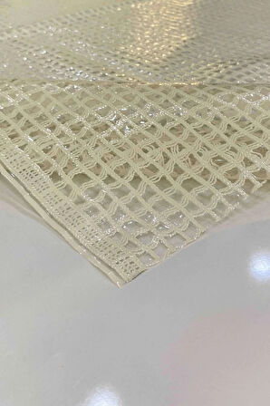 Şeffaf Hasır Lüx Pvc Kaplamalı Silinebilir Masa Örtüsü Su Geçirmez Muşamba Sofra Bezi Kare desenli.