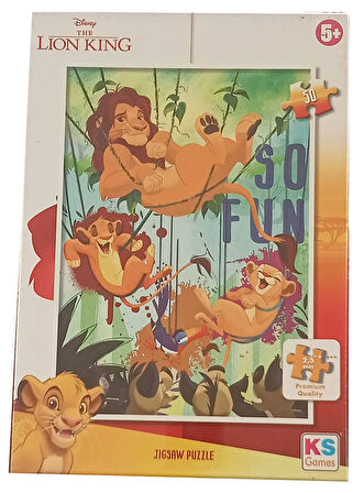 The Lion King 50 Parça Çocuk Puzzle Aslan Kral Pazıl