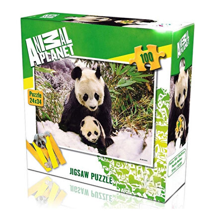 Panda Ailesi Hayvanlar Alemi 100 Parça Puzzle