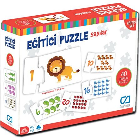 CA Games Hayvanlar 40 Parça Çocuk Puzzle