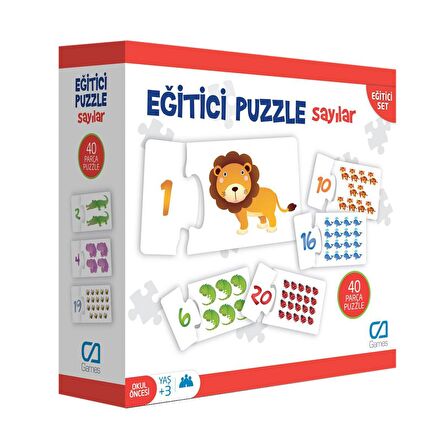 CA Games Hayvanlar 40 Parça Çocuk Puzzle