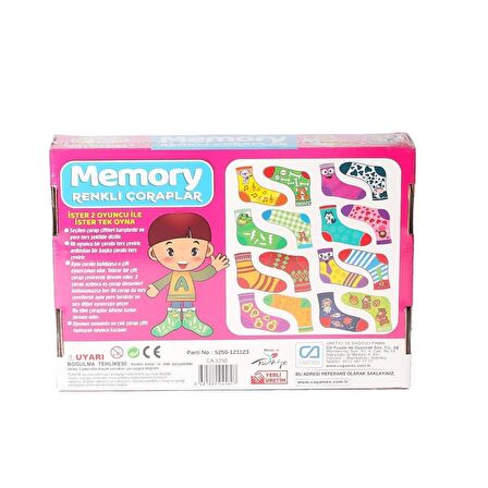 CAPLS-5250 Memory Renkli Çoraplar -CA Games