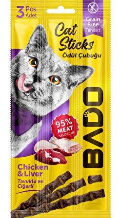 Bado Kedi Ödül Çubuğu Tavuk&Ciğer 3x5gr