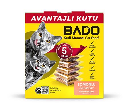 Bado Yavru Kedi Maması Somonlu 5x1kg