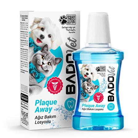 Bado Plaque Away Kedi ve Köpekler İçin Ağız Bakım Losyonu 250 Ml