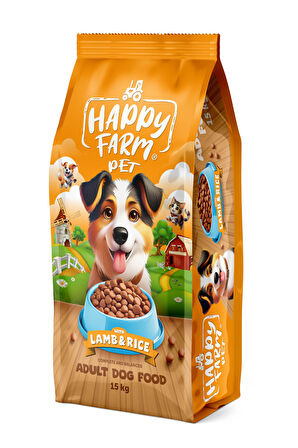Happy Farm Yetişkin Köpek Maması Kuzu Etli 15 KG