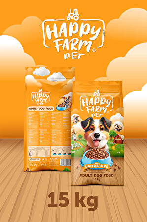 Happy Farm Yetişkin Köpek Maması Kuzu Etli 15 KG