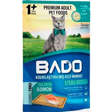 Bado Kısırlaştırılmış Somonlu Kedi Yaş Maması 85 Gr