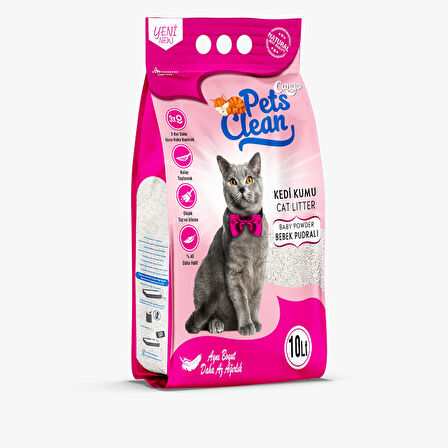 Pets Clean Kedi Kumu Pudralı 10Lt