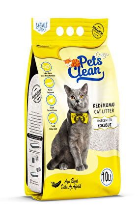 Pets Clean Kedİ Kumu Natural (Kokusuz) 10LT