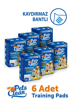 Pets Clean Eğitim(Çiş) Pedi 10lu 60*90Cm*6'lı Paket