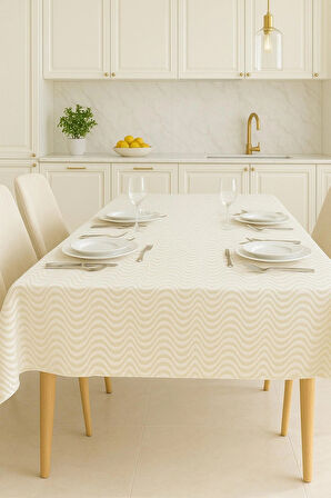 Masa Örtüsü Hasır Desen Muşamba Sofra Bezi Lüks Pvc Silinebilir Su Geçirmez Masa Örtüsü