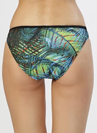 Koton Yaprak Desenli Siyah Kadın Bikini Alt