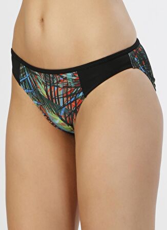 Koton Yaprak Desenli Siyah Kadın Bikini Alt