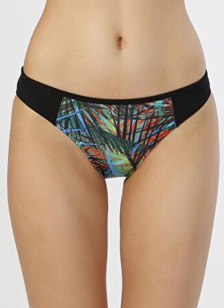 Koton Yaprak Desenli Siyah Kadın Bikini Alt