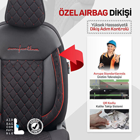 Otom Comfortline Vip Design Airbag Dikişli Oto Koltuk Kılıfı