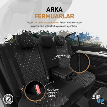 Otom Comfortline Vip Design Airbag Dikişli Oto Koltuk Kılıfı