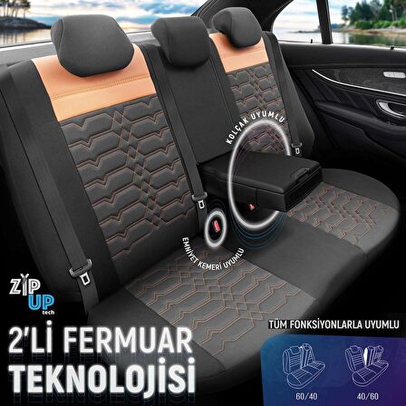 Otom Yeni Elegance Design Premium Özel Tasarım Oto Koltuk Kılıfı Tam Set