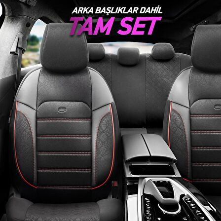 Otom Yeni Prive Design Özel Pamuklu Kumaş Oto Koltuk Kılıfı Tam Set