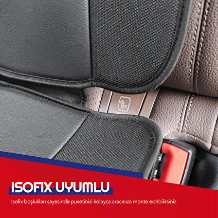 Otom Duo Yüksek Kalite Isofix Uyumlu Oto Koltuk Arkası ve Puset Altı Koruyucu Oto Minder Seti