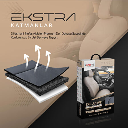 Otom Exclusive Koruyucu Oto Koltuk Minderi Premium Keten