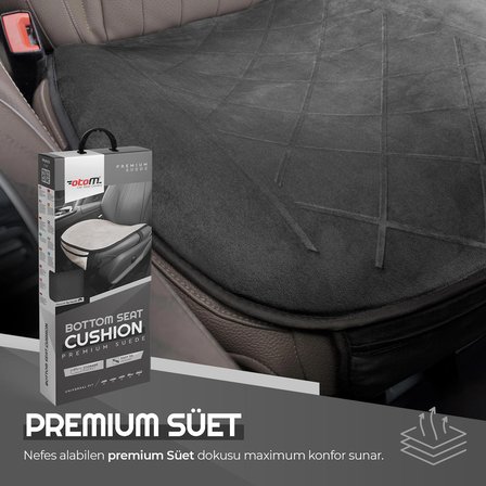 Otom Premium Ön Koltuk Minderi Yüksek Kalite Süet Ekstra Cepli