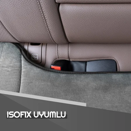 Otom Premium Koruyucu Arka Koltuk Minderi Yüksek Kalite Süet İsofix Uyumlu Ekstra Cepli