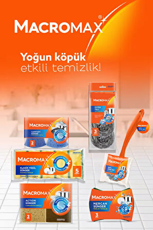Tırnak Koruyuculu Çizmez Bulaşık Süngeri 4'lü Paket, Teflon ve Hassas Yüzeyler İçin