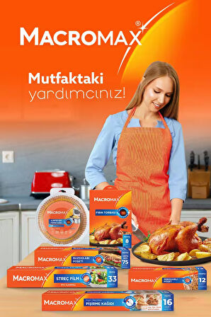 Hazır Kesilmiş Yağlı Pişirme Kağıdı 16 Adet, Standart Fırın Tepsisi Boyutu (42x37 cm)