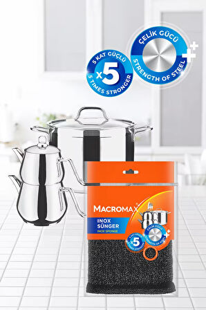 Macromax Inox Sünger Paslanmaz Çelik Temizlik Süngeri