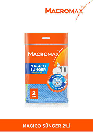 Magico Bulaşık Süngeri 2'li Paket, Petek Dokulu Çizmez Kir Sökücü Sünger